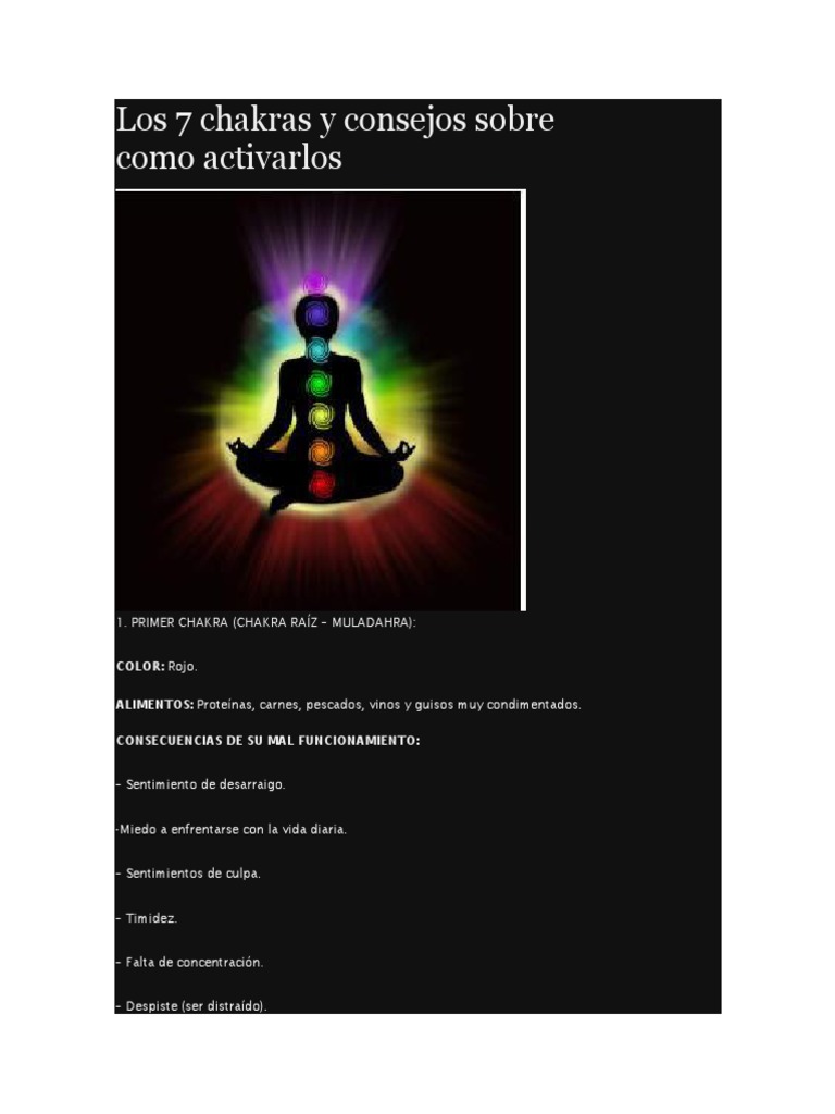 Activación de los 7 Chakras: Guía Práctica | PDF | Meditación | Amor