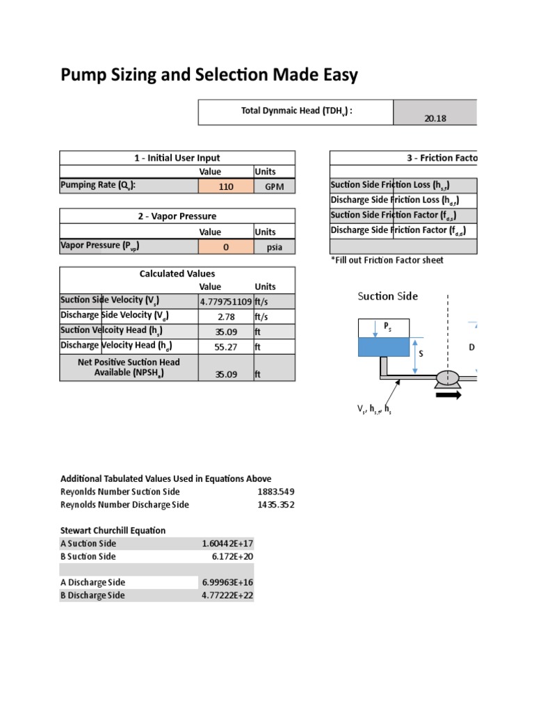 PumpSizing Selection | PDF | Gases | Physical Quantities