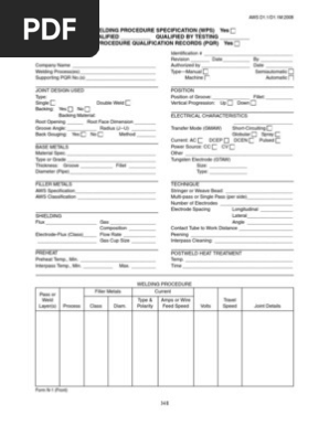 Aws Wps Pqr Form Pdf