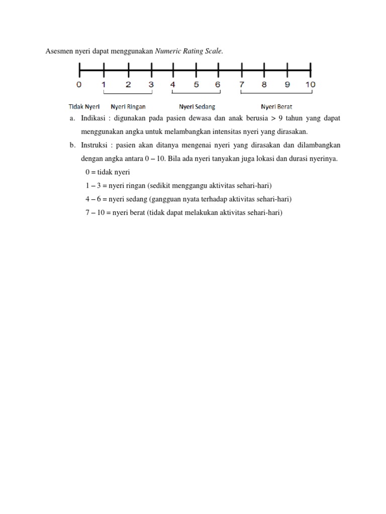 Skala Penilaian Nyeri Numerik | PDF | Kesehatan Holistik | Sains ...
