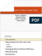 Advancements in Si Solar Cells