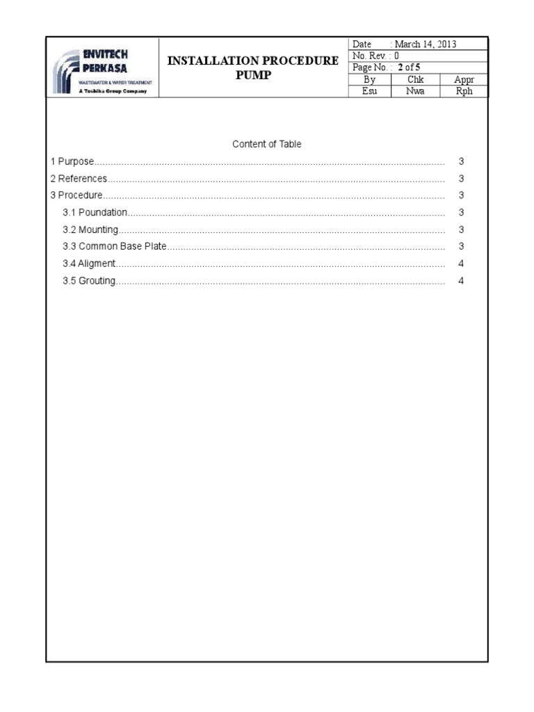 Pump Installation and Grouting Guide | PDF | Pump | Mechanical Engineering