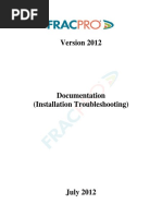 Installation Troubleshooting Fracpro 2012