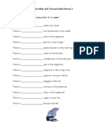 Countable and Uncountable Nouns