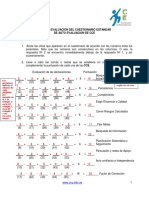 Hoja Evaluacion Cuestionario Standar