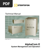 AlphaCom E - System Management and Operation