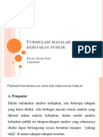 Formulasi Masalah Analisis Kebijakan Publik