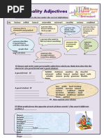 Personality Adjectives Conversation Topics Dialogs Fun Activities Games - 74947