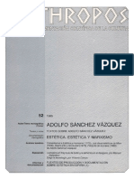 Adolfo Sánchez Vázquez. Estética - VV - Aa