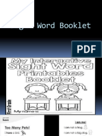 Sight Word Booklet