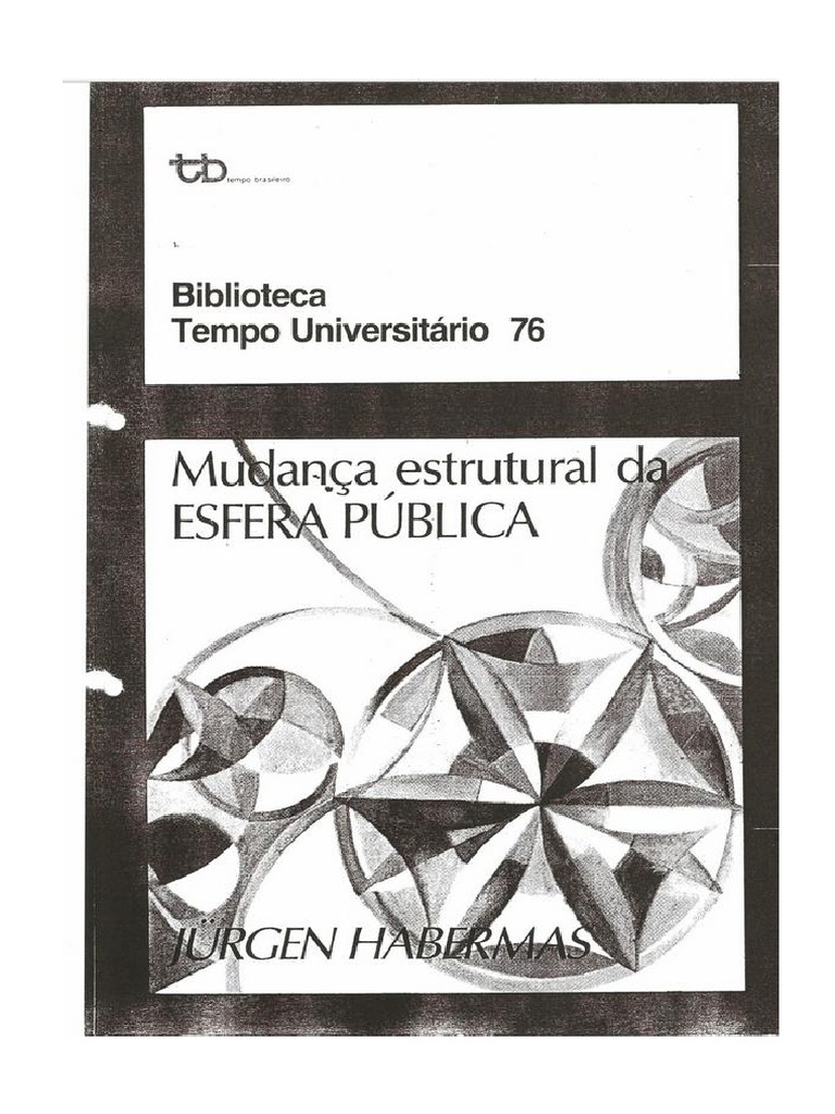 HABERMAS, Jürgen Mudança Estrutural Da Esfera
