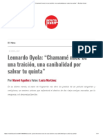 Leonardo Oyola - "Chamamé Nace de Una Traición, Una Canibalidad Por Salvar Tu Quinta" - Revista Kunst