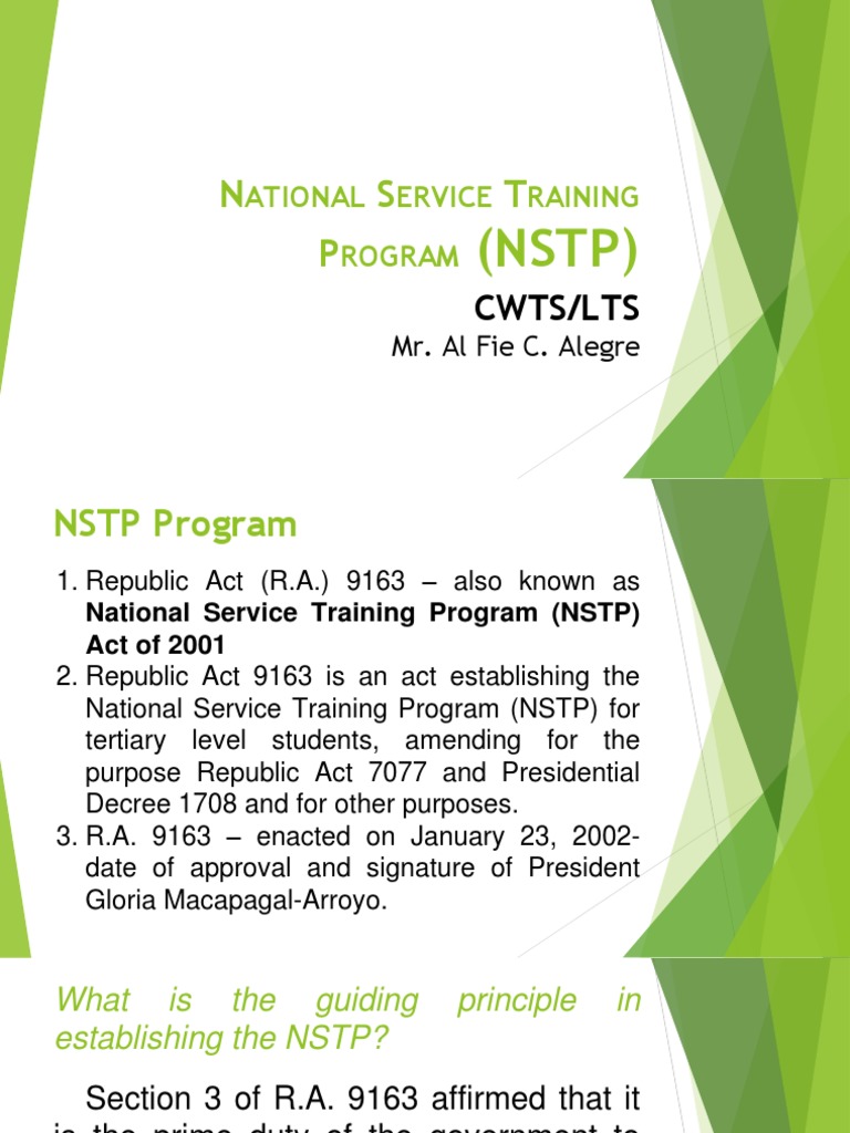 NSTP CWTS/LTS PDF Reserve Officers' Training Corps Community