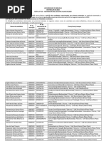 Relação dos candidatos  selecionados em primeira chamada do vestibular da UnB