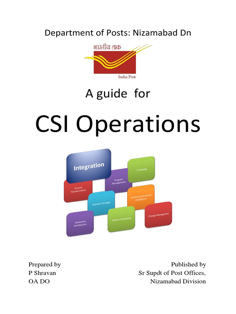 Nizamabad Post Office CSI Operations Guide | PDF