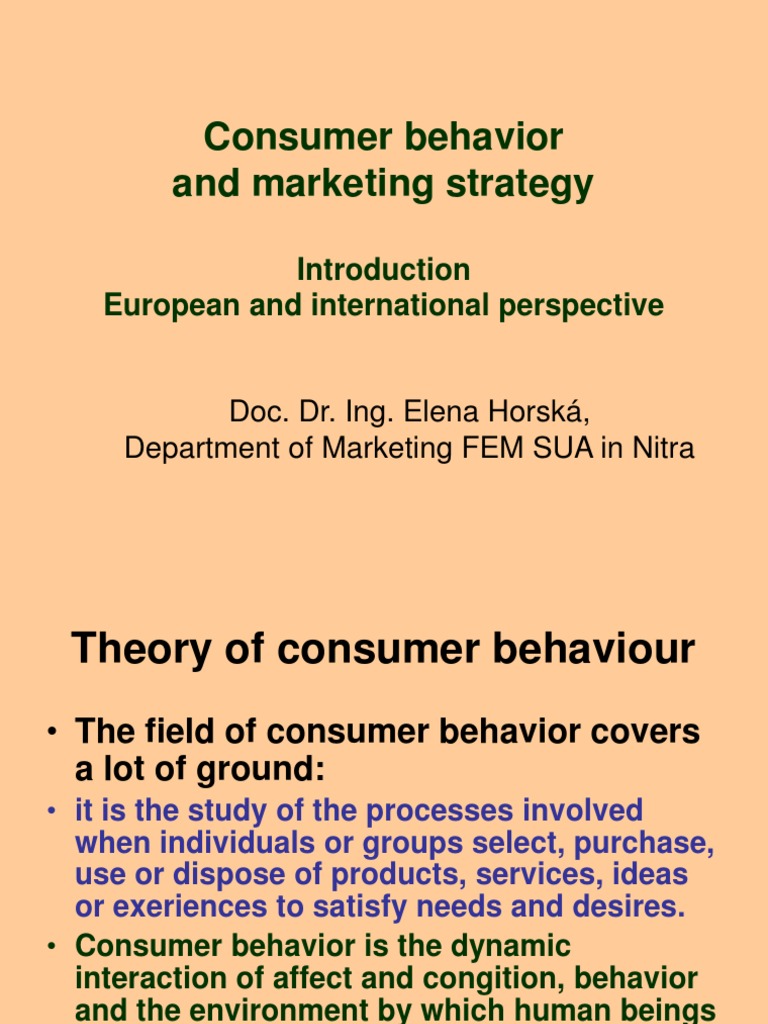 Understanding Consumer Behavior in Marketing | PDF | Consumer Behaviour ...