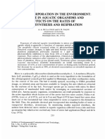 Mirex Incorporation in The Environment: Ufi'Ake in Aquatic Organisms and Effects On The Rates of Photosynthesis and Respiration