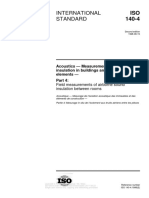 ISO 140-4 Acoustics - Measurement of Sound Insulation in Buildings and of Building Elements (2484) PDF