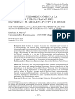 Fenomenología y empirismo en Merleau-Ponty y Hume