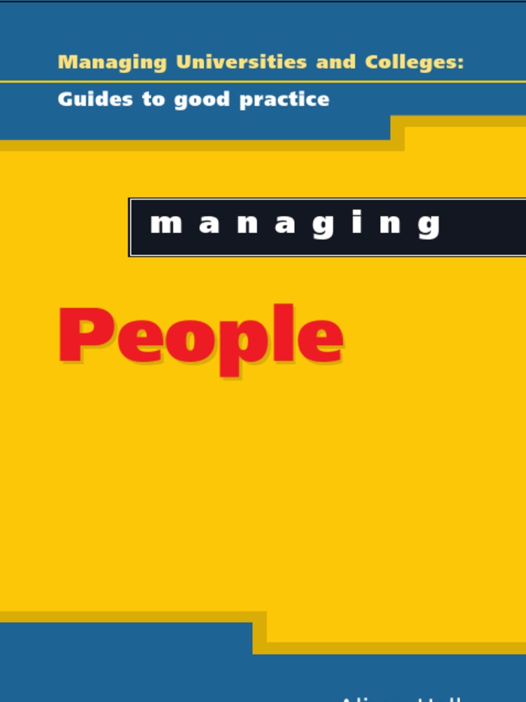 Alison Hall Managing People Managing Universitibookfi - 