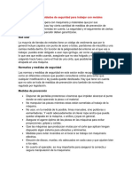 Normas y Cuidados de Seguridad para Trabajar Con Metales