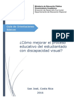 Guía Discapacidad Visual MEP ¿Cómo Mejorar El Proceso Educativo Del Estudiantado Con Discapacidad Visual