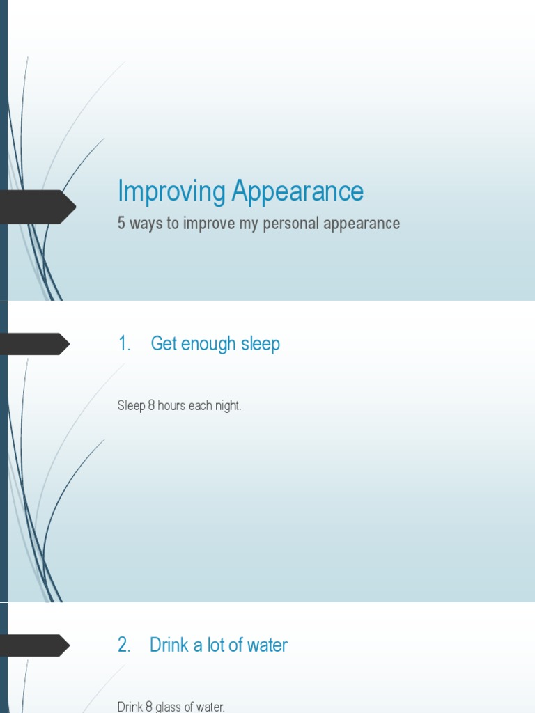 Improving Appearance: 5 Ways To Improve My Personal Appearance | PDF