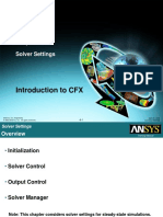 Introduction To CFX: Solver Settings