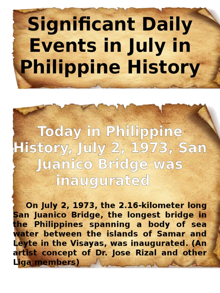 Significant Daily Events in July in Philippine History | PDF | Philippines