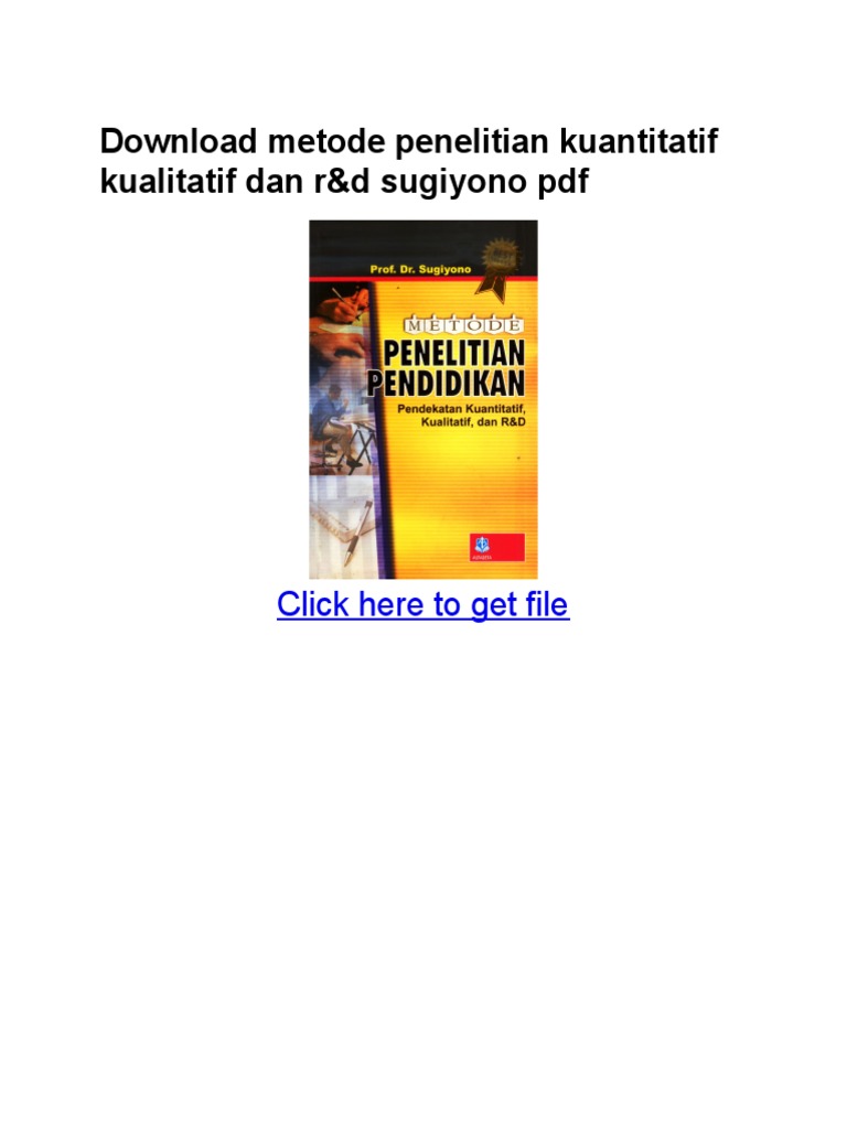 Buku Metode Penelitian Sugiyono Pdf To Doc Newlineserious