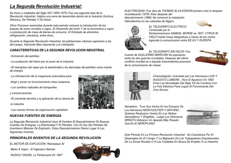 La Segunda Revolución Industrial | PDF | Revolución industrial | Máquina de  vapor
