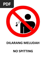 Dilarang Meludah