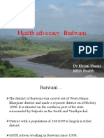 Health Advocacy: Badwani: DR Khyati Tiwari MHA Health
