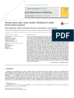 Nuclear Power Plant Steam Turbine-Modeling For Model Based Control Purposes