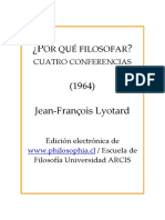 Lyotard - Por Que Filosofar, 1 Conferencia