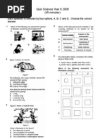 Brunei SPN21 Year 6 Science Revision exercise 1 (Questions 
