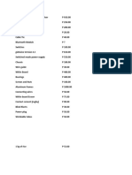 Bill of Materials