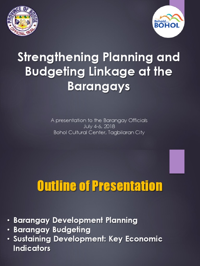 Barangay Budgeting and Development Plans | PDF | Budget | Taxes