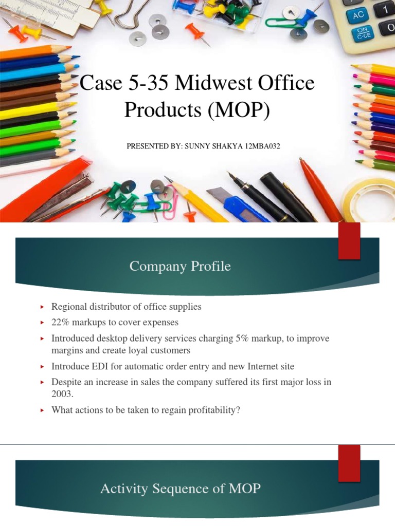 Case 535 Midwest Office Products (MOP) PDF Cargo Warehouse