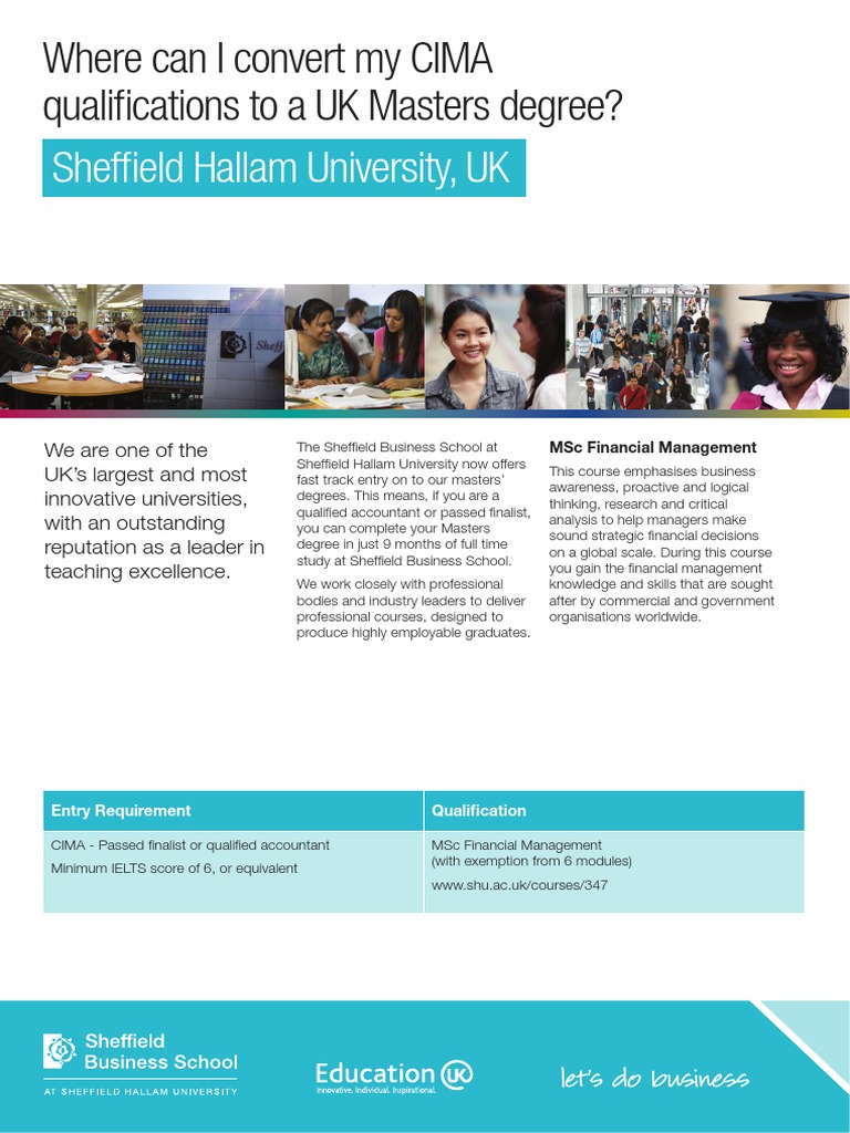 CIMA Degree Conversion PDF Risk Master's Degree