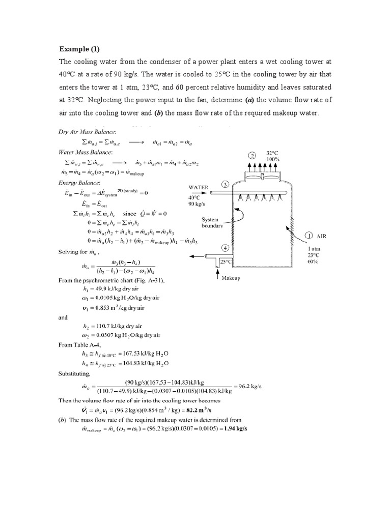 Cooling Tower Example | PDF