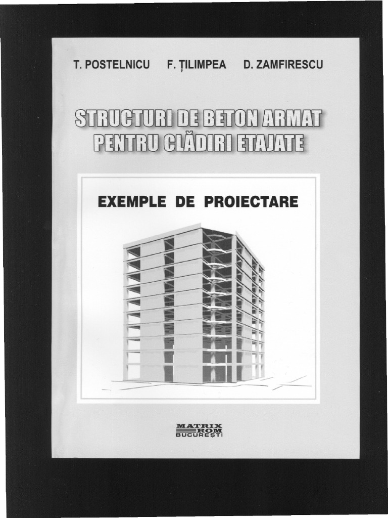 Structuri de Beton Armat Pentru Cladiri Etajate Exemple de Proiectare ...