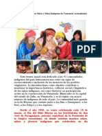 18 de Marzo Día de Los Niños y Niñas Indígenas de Venezuela