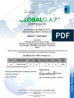 Certificate: According To GLOBALG.A.P. General Regulations Version 5.1