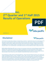 Cebu Air 2Q15 Results Highlights