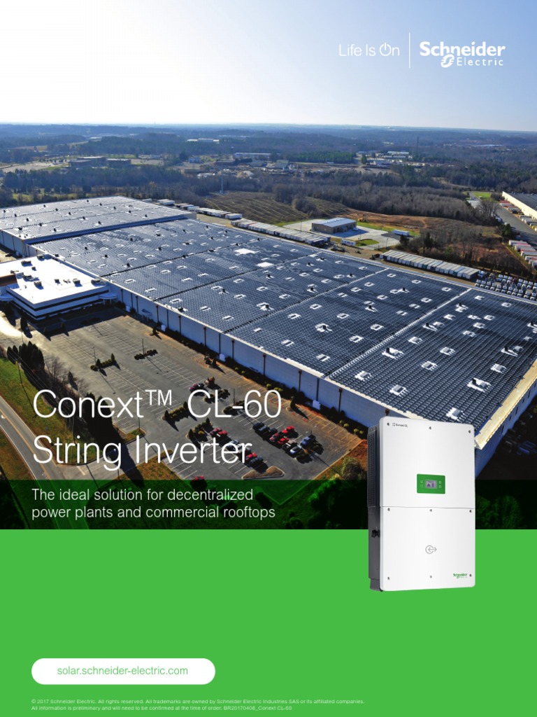BR20170406 Conext CL 60 String Inverter | PDF | Alternating Current ...