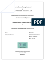 Portfolio Management in Idbi Federal Training Report