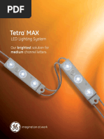 GE LED Signage Lighting Tetra Minimax Data Sheet | PDF | Light Emitting ...