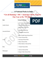 GovJobAdda List of National Parks in India