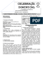 Folheto 29 de Abril de 2018 5º Domingo Da Páscoa